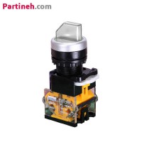 تصویر محصول شستی یکطرفه چراغدار دو کنتاکت (سفید) پارس فانال