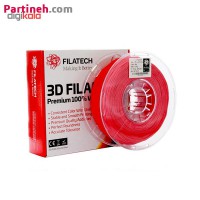 تصویر محصول فیلامنت PLA قرمز قطر 1.75 میلیمتر یک کیلوگرمی فیلاتک