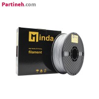 تصویر محصول فیلامنت PLA PRO خاکستری قطر 1.75 میلیمتر یک کیلوگرمی میندا Minda