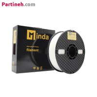 تصویر محصول فیلامنت PLA PRO سفید قطر 1.75 میلیمتر یک کیلوگرمی میندا Minda