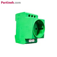 تصویر محصول پریز تابلویی چراغ دار (LED) رعد سبز