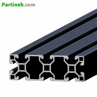 تصویر محصول پروفیل شیاردار آلومینیومی 30*90 آنودایز مشکی سبک شیار 8mm