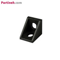 تصویر محصول براکت نبشی دیواره دار پروفیل 20*20 مشکی ابعاد 18*18*18