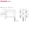 تصویر کوچک محصول استپر موتور دو فاز نما 23 گشتاور 22Kg/cm مدل 57HS82