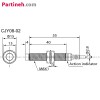 تصویر کوچک محصول سنسور مجاورت القایی قطر 8 (PNP-NO) فاصله دید 2mm مدل CJY08E-02PA برند CNTD