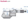 تصویر کوچک محصول میکرومتر خارج دیجیتال اینسایز مدل 3101-25A با بازه اندازه گیری 0 تا 25 میلیمتر  خروجی دار