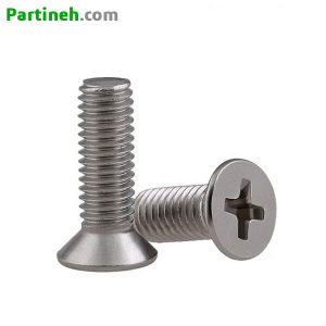 پیچ چهار سو سر تخت (سر خزینه) سایز M3