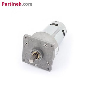 موتور DC گیربکس دار ۵۰۰RPM شفت مستقیم ۱۲ ولت مدل ZHENG ZGA60FM