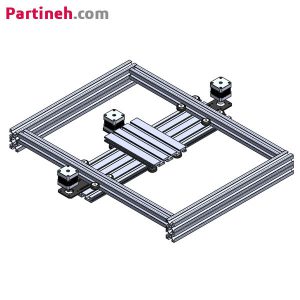 ماژول حرکت صفحه ای دو بعدی CNC با کورس حرکتی ۴۰*۳۰ سانتیمتر به همراه استپر موتور و نرم افزار راه اندازی با Gcode از طریق کامپیوتر